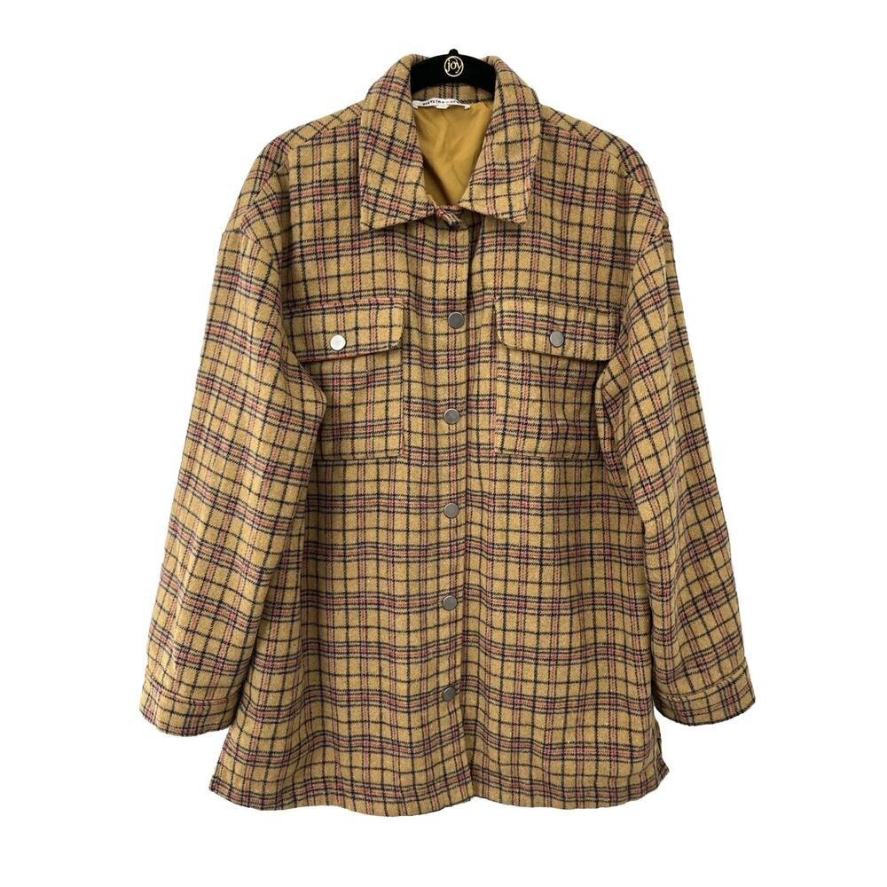 Elevator Disco Women's Fall Multicolor Shacket Jacket Lagenlook Size Medium